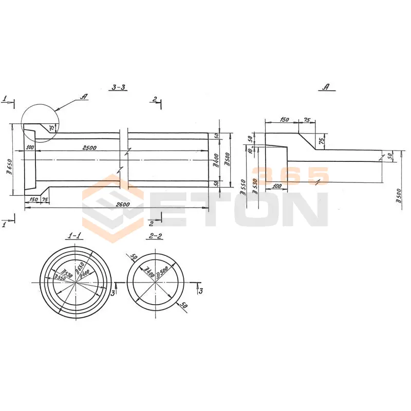 Трубы безнапорные раструбные Серия 3.820-7 РТ 4у-25