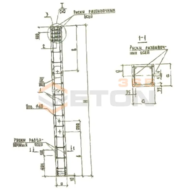 Колонны Серия 1.823.1-2 1К 33-2-1