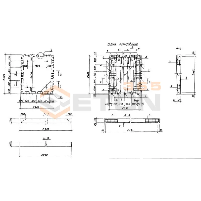 Плиты перекрытия Серия 1.143.1-9с 2П 36-30-4,5 с (1.143.1-9с)