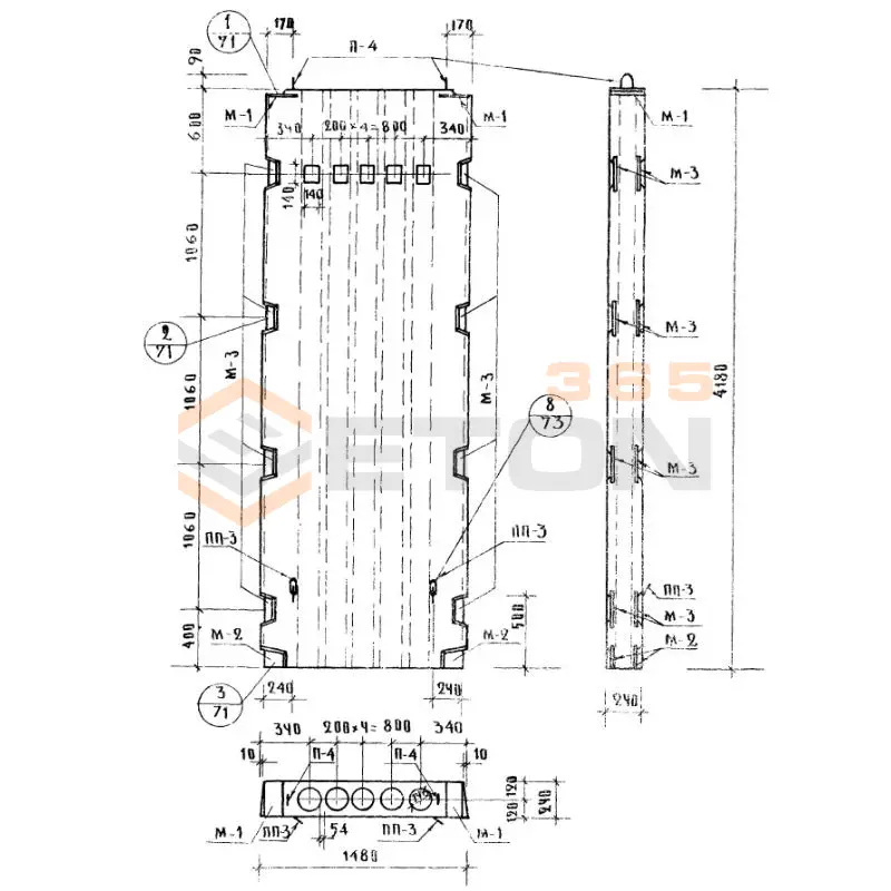 Блоки вентиляционные Серия ИИ 04-16 ВБС 15-42 (ИИ 04-16)