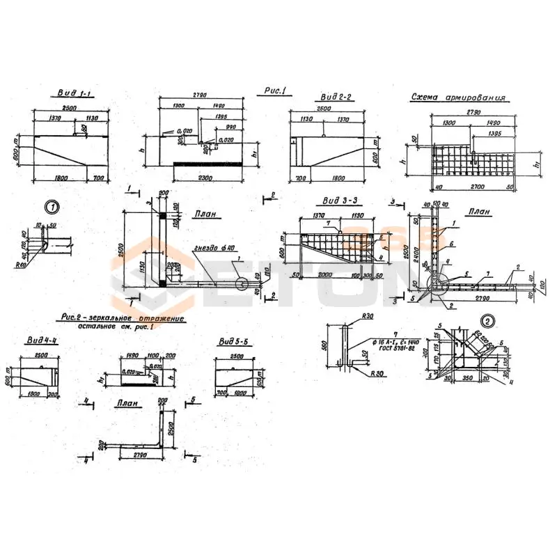 Блоки шкафных стенок Серия 3.503.1-79 БШ 27-4-1