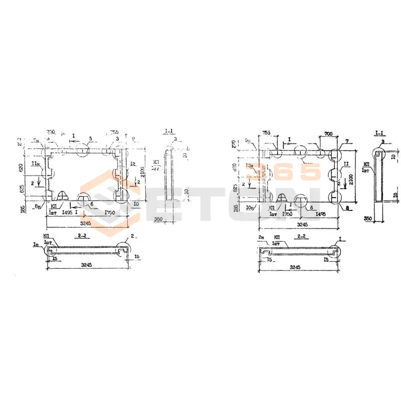 Панели наружных стен нулевого цикла Серия 1.090.1-7с 1ПСЦ 32-21-3,5 пс (1.090.1-7с)
