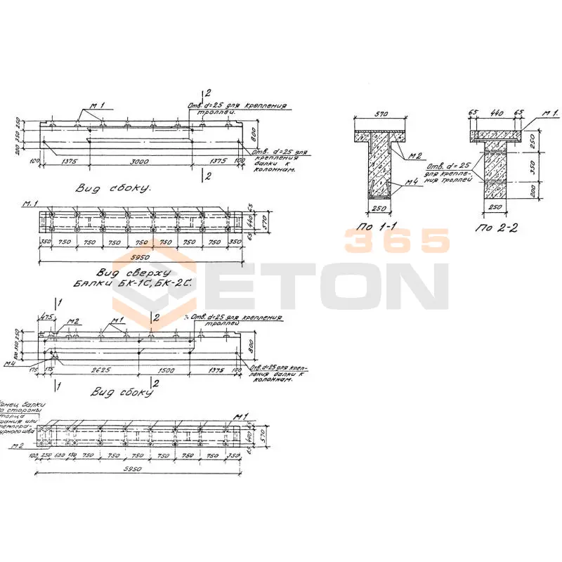 Балки подкрановые Серия КЭ 01-13 БК 1