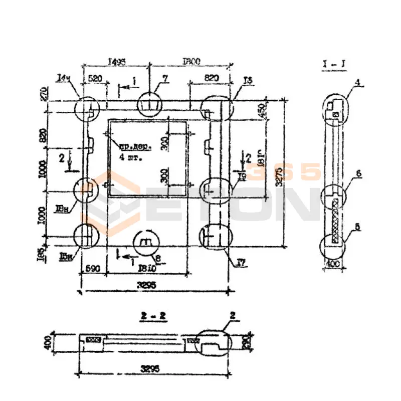 Панели наружных стен Серия 1.090.1-7с 1ПСО 33-33-4-2 птс9 (1.090.1-7с)