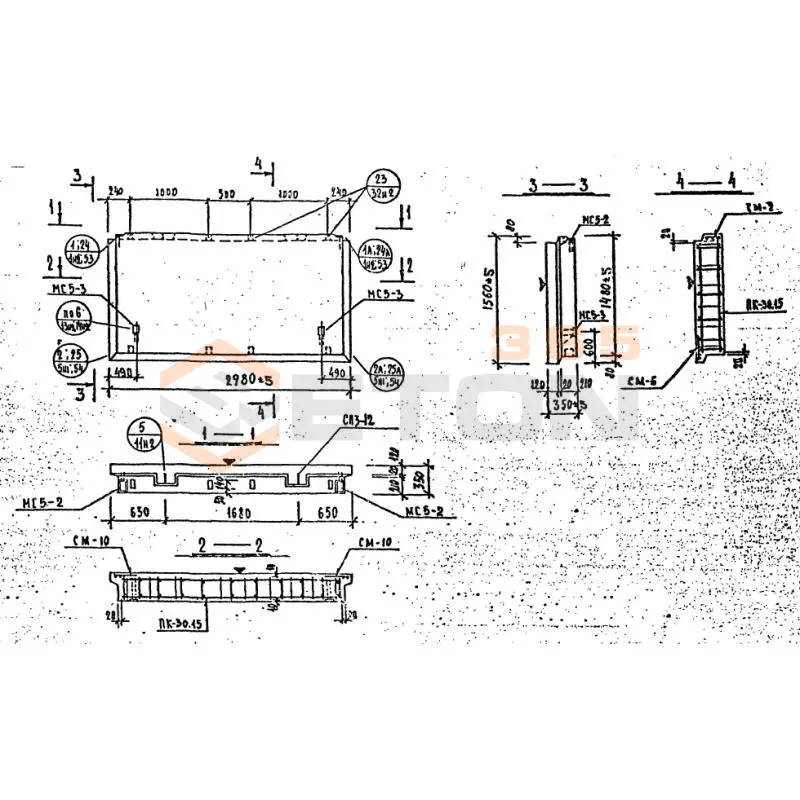 Панели наружных стен Серия 1.232 КЛ-2 НР 1-30-15-35 (1.232 КЛ-2)