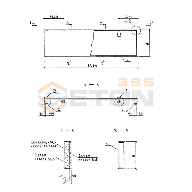 Панели стеновые двухслойные Серия 1.832.1-18.93 ПСД 60-12-40 ул