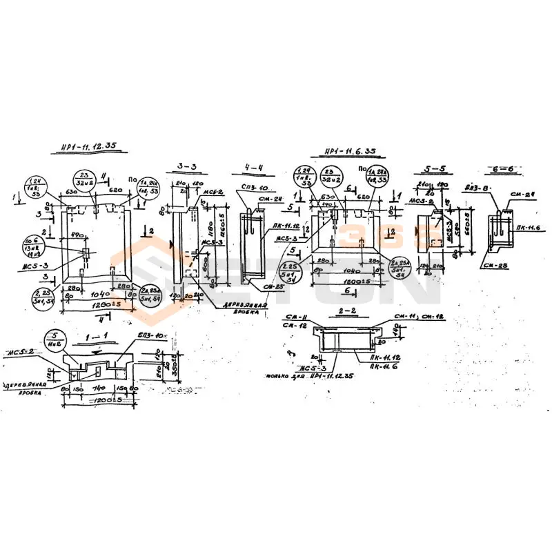 Панели наружных стен Серия 1.232 КЛ-2 НР 1-11-6-35 (1.232 КЛ-2)