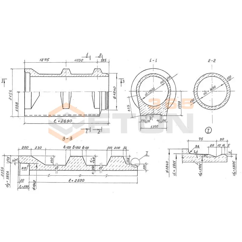 Трубы безнапорные ребристые Серия 3.820.1-82.01 ТСПР 160-25-3 (3.820.1-82.01)