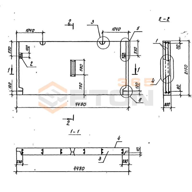 Панели опорные Серия 1.100.1-7 1НЧ 45-22-30-50 л-1