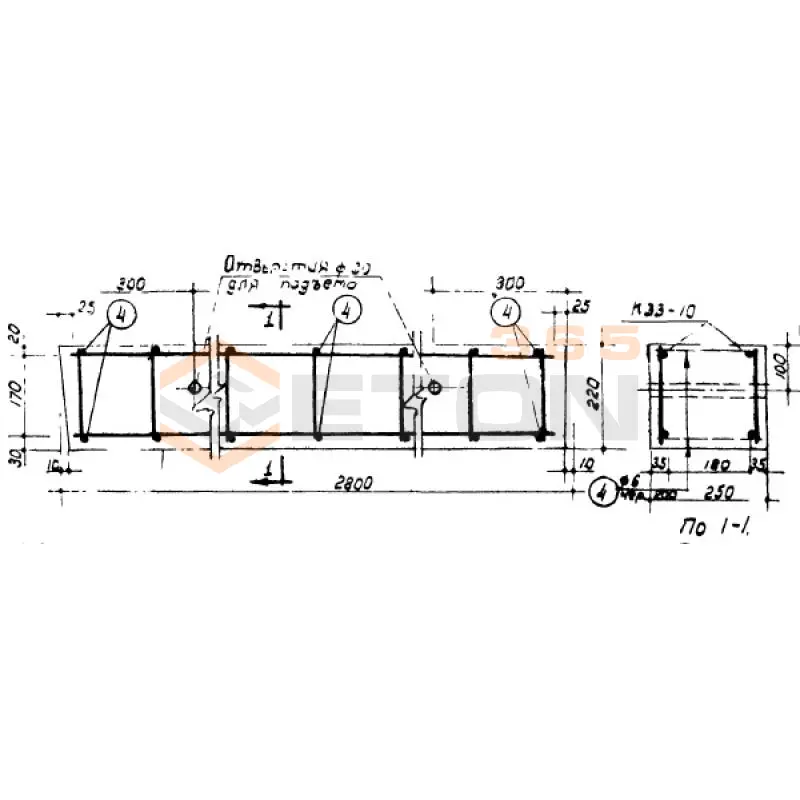 Перемычки Серия ИИ 03-02 Альбом 16б ч2 БУ 28-1