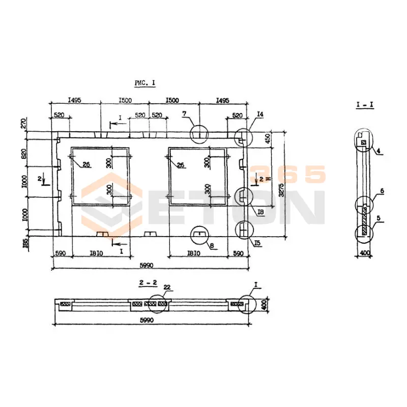 Панели наружных стен Серия 1.090.1-2с 4ПСО 60-33-4-1 птс (1.090.1-2с)