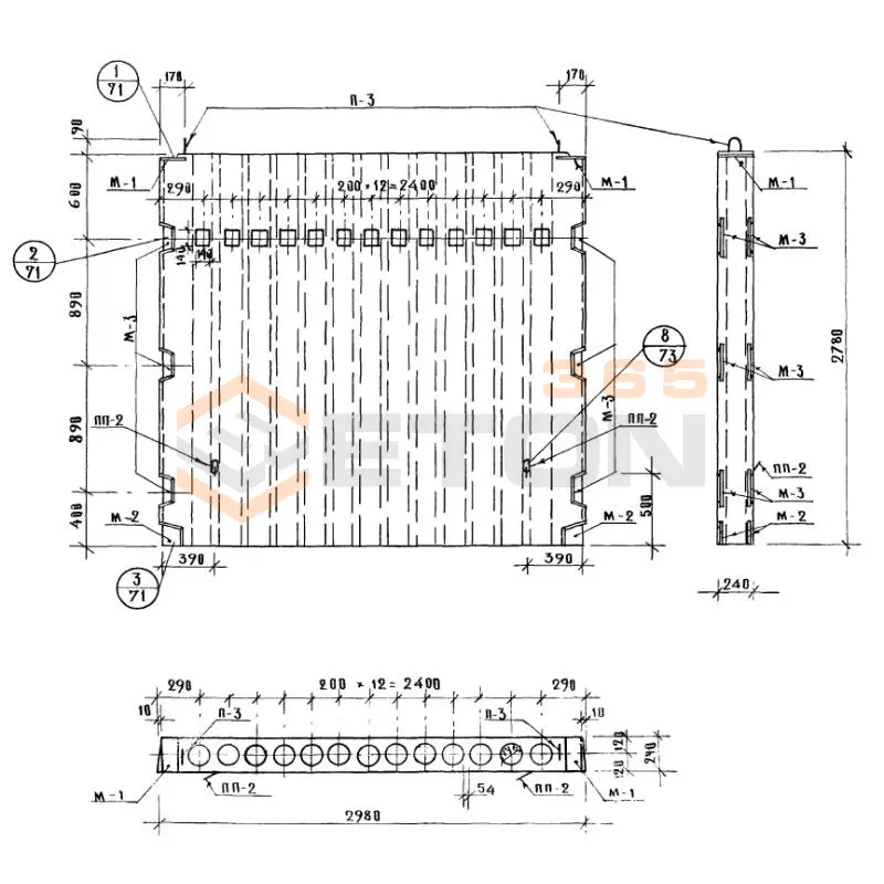 Блоки вентиляционные Серия ИИ 04-16 ВБС 30-28 (ИИ 04-16)