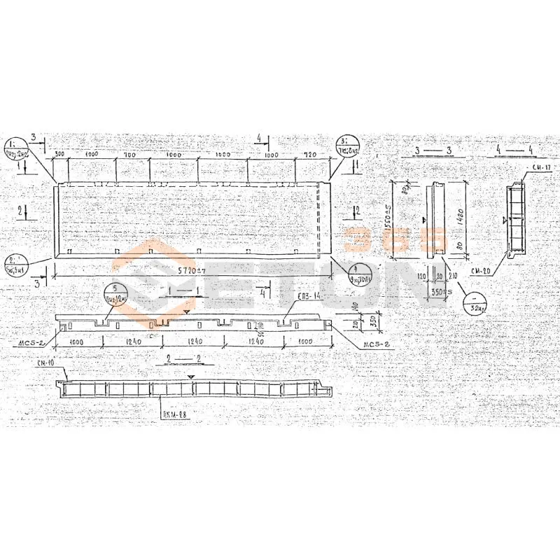 Панели наружных стен Серия 1.232 КЛ-2 НР 2-57-15-35 м (1.232 КЛ-2)