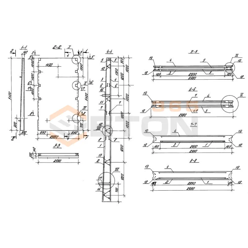 Панели стеновые плоские Серия 3.900.1-10 ПС 2-54 кн у