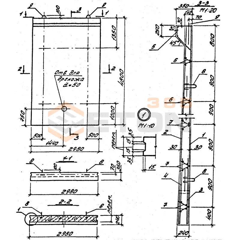 Плиты лицевые ГОСТ 26815-86 ПЛ 8-1 (ГОСТ 26815-86)