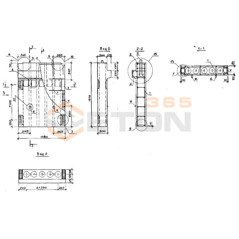 Вентблоки-диафрагмы жесткости Серия 1.034.1-1/90 1ВД 20-15-30