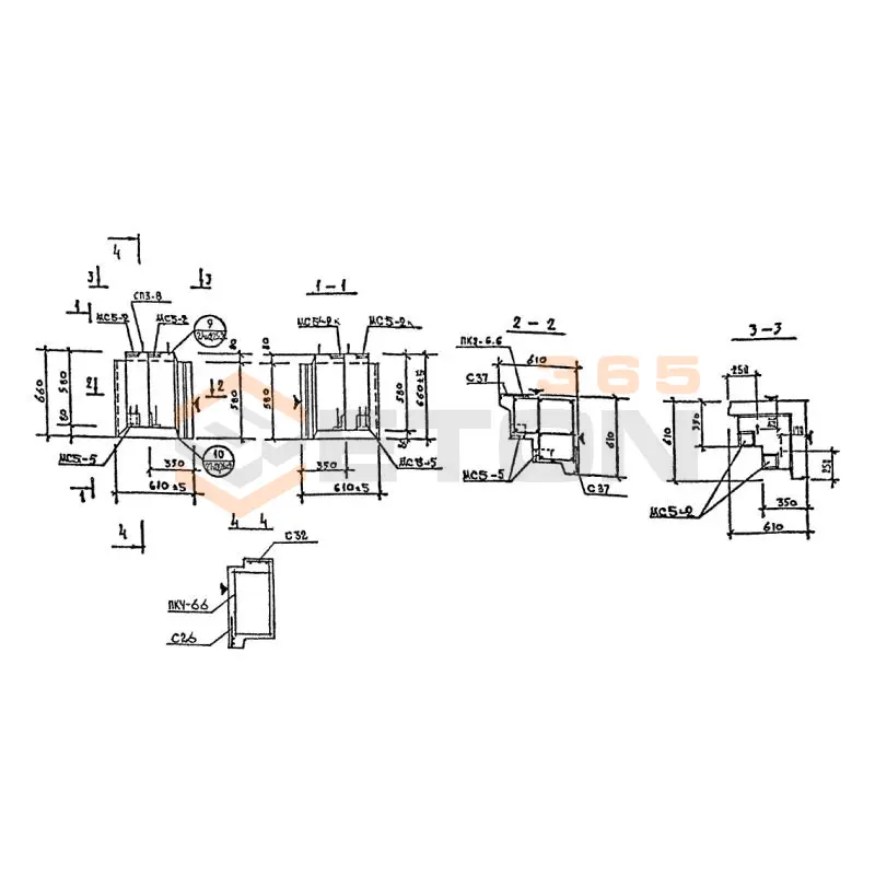 Панели наружных стен Серия 1.232 КЛ-2 НРУ 6-6-35 (1.232 КЛ-2)