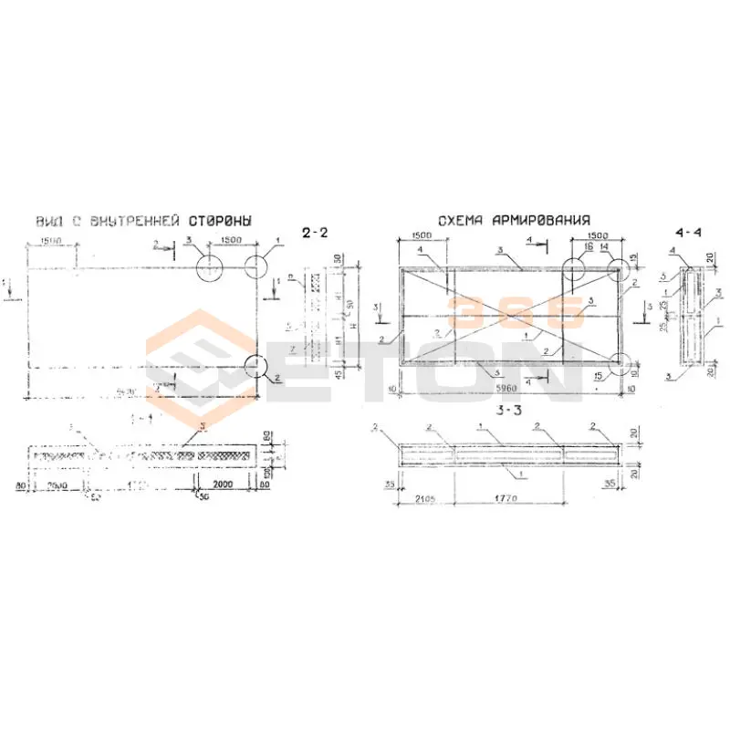 Панели стеновые трехслойные Шифр м25.13/89 ПСТ 62-18-3,5 (м25.13/89)