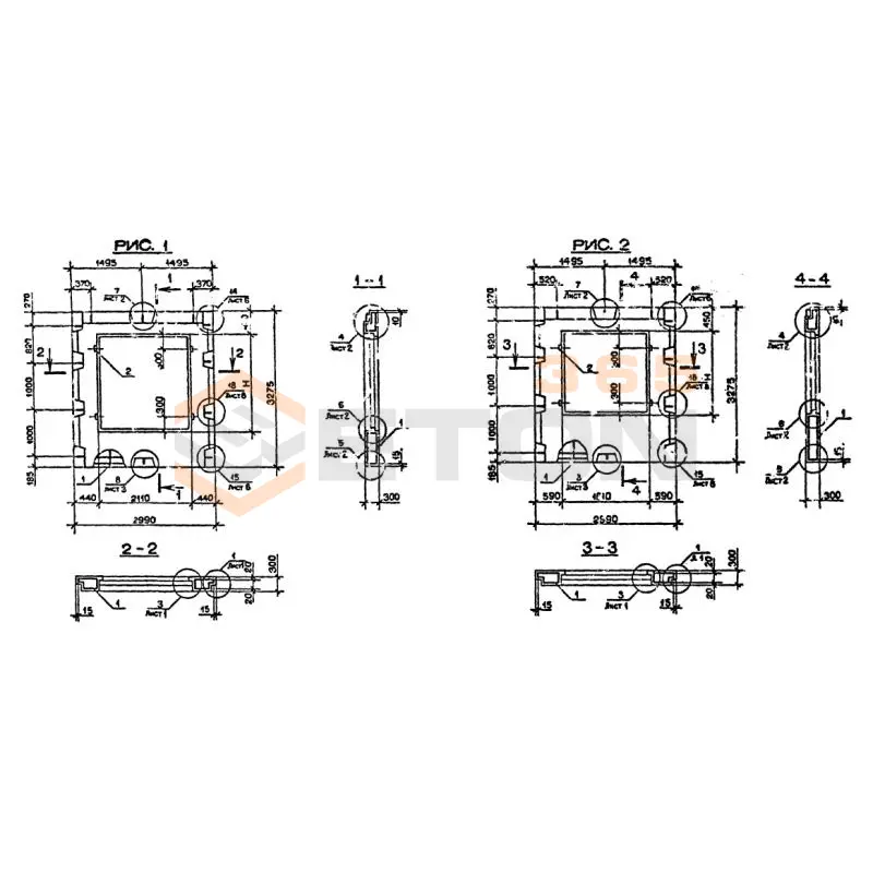 Панели наружных стен Серия 1.090.1-2с 1ПСО 30-33-3-2 пс (1.090.1-2с)