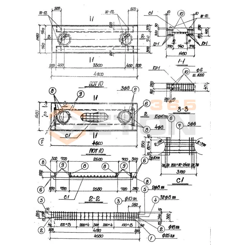 Плиты перекрытия серия ИС 01-05 ( НК 029-23:39 ) ПОТ 10