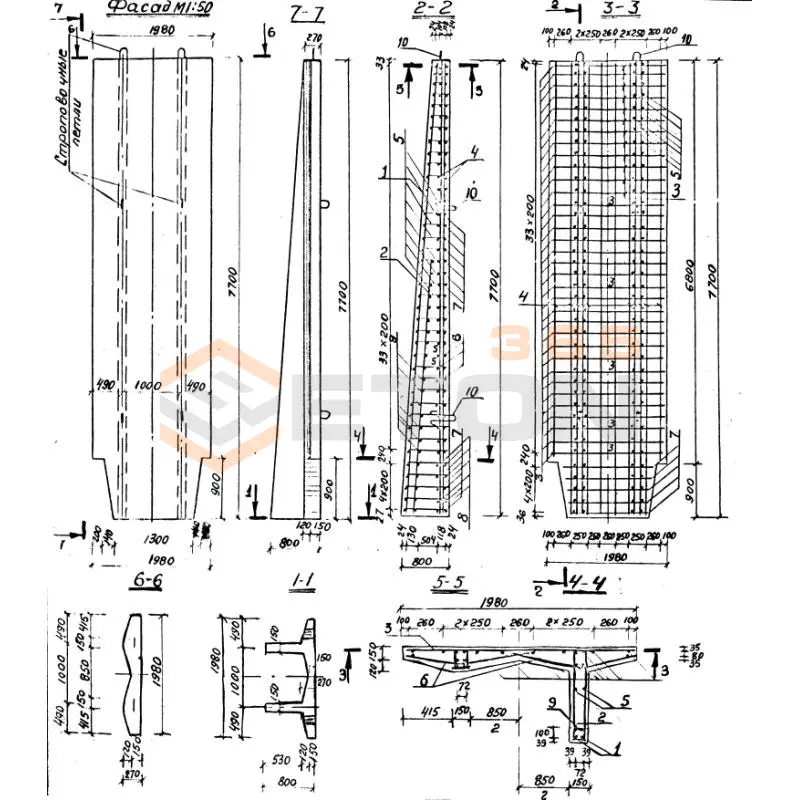 Плиты лицевые Серия 3.501.1-135 ЛПВ 8