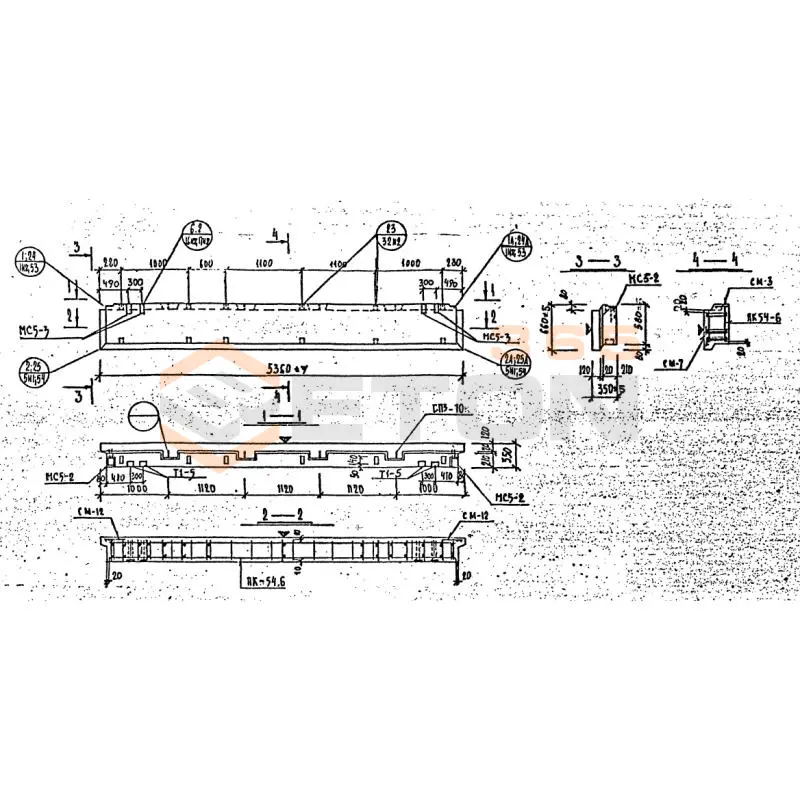 Панели наружных стен Серия 1.232 КЛ-2 НР 1-54-6-35 (1.232 КЛ-2)