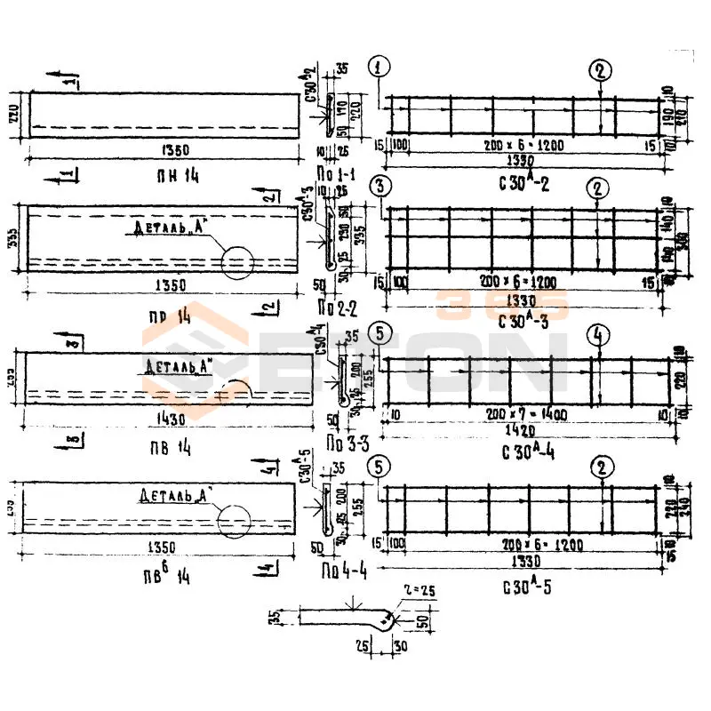 Проступи мозаичные Серия ИИ 03-02 Альбом 30А ПВв 14