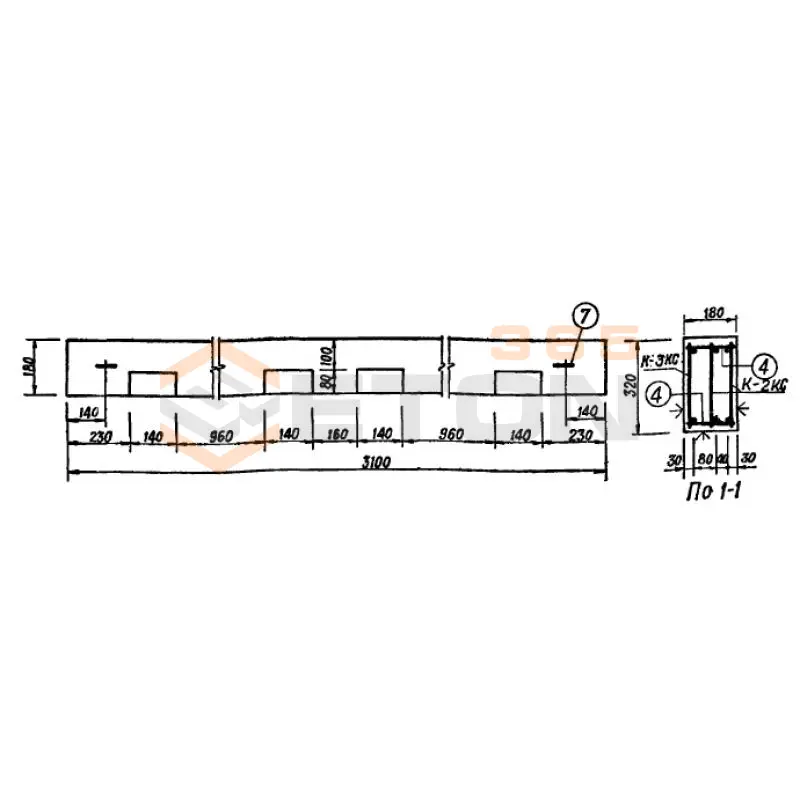 Балки подкосоурные Серия ИИ 01-02 К 3 (ИИ 01-02)