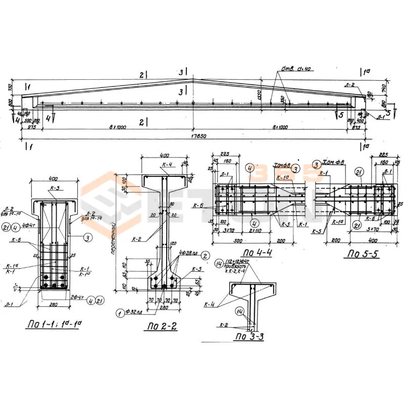 Балки Серия ПК 01-06 Б 6-18-3