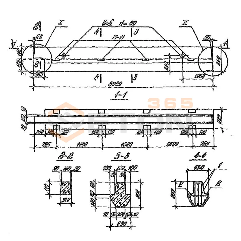 Ригели ТП 901-4-63.83 Б 1-2 а