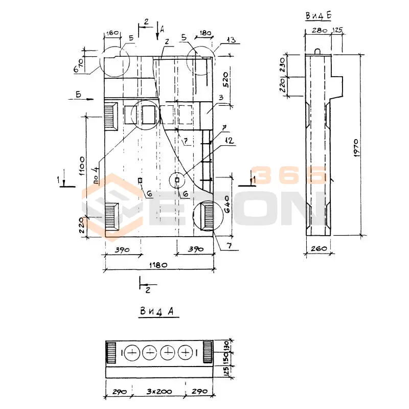 Вентблоки-диафрагмы жесткости Серия 1.034.1-1/90 1ВД 20-12-26