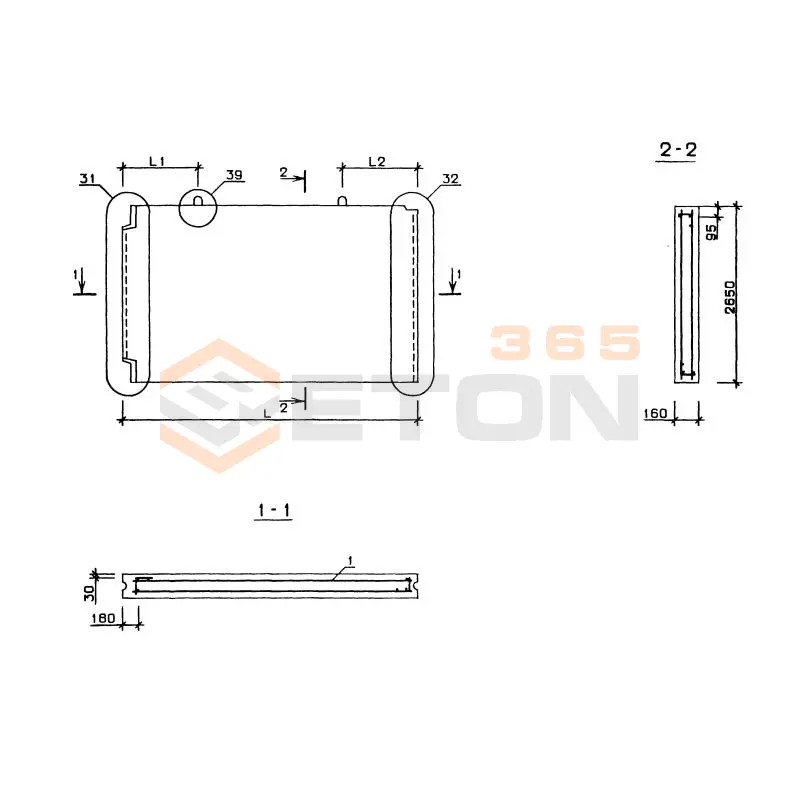Панели внутренних поперечных стен Серия 1.131-2/82 В 2,5-55-27-16-1