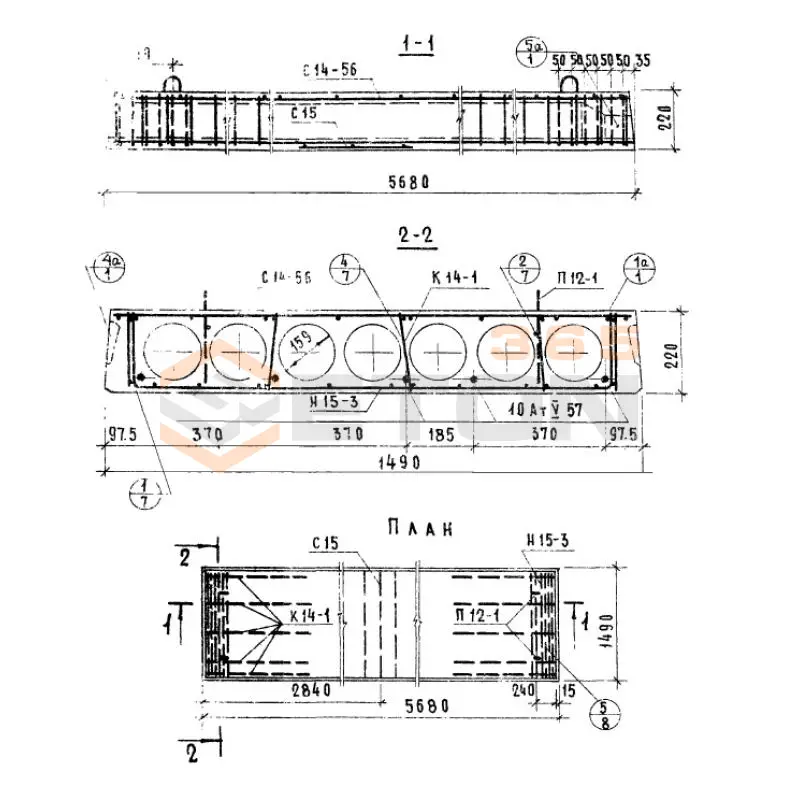 Панели многопустотные Серия 1.141-10 ПК 6-57-15 АтV а (1.141-10)