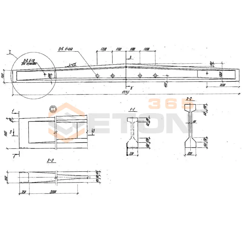 Балки стропильные двухскатные Серия 1.462.1-16/88 4БСД 18-2-1-9 к7