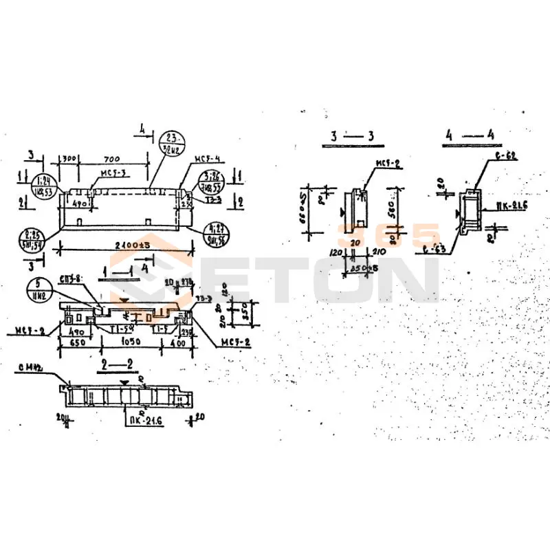Панели наружных стен Серия 1.232 КЛ-2 НР 2-21-6-35 (1.232 КЛ-2)
