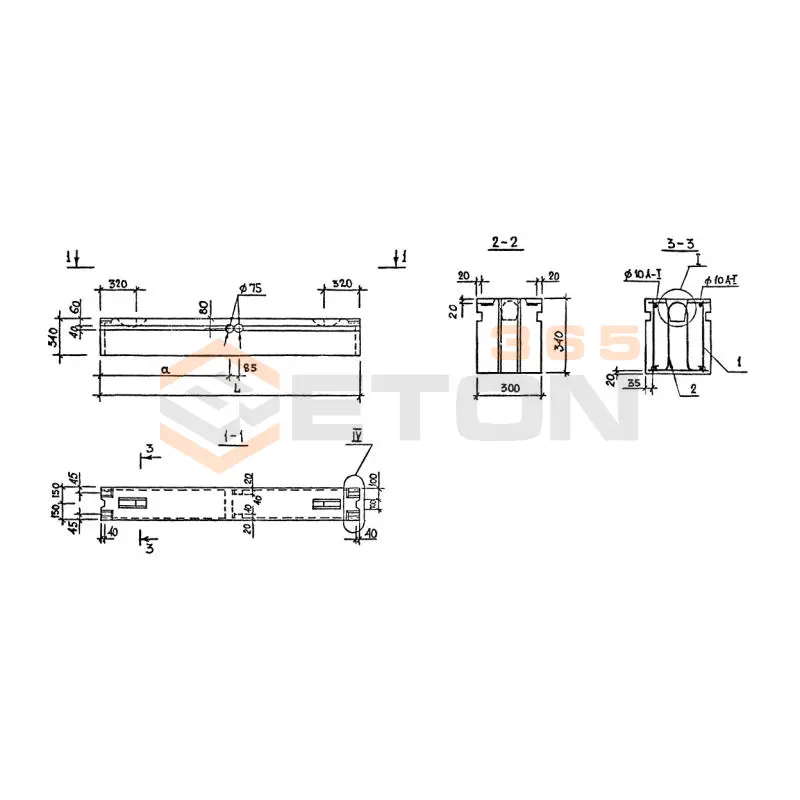 Блоки внутренних стен Серия 1.134.1-13 БВП 15-3-30-100 п