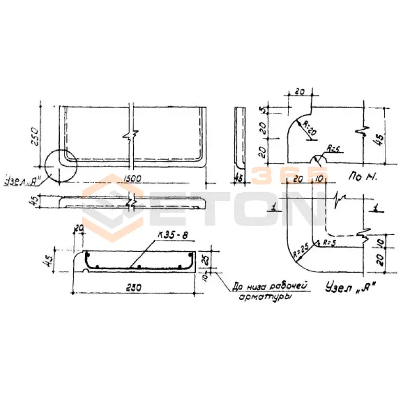 Плиты подоконные Серия ИИ 03-02 БП 5-15