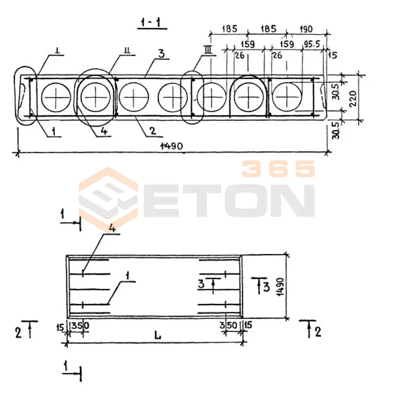 Панели многопустотные Серия 1.141-1 ПК 27-15-4 т
