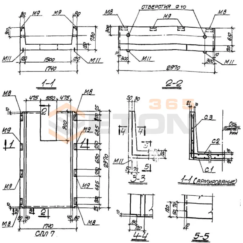 Панели стеновые ТП 905-7 СПЛ 7 (ТП 905-7)