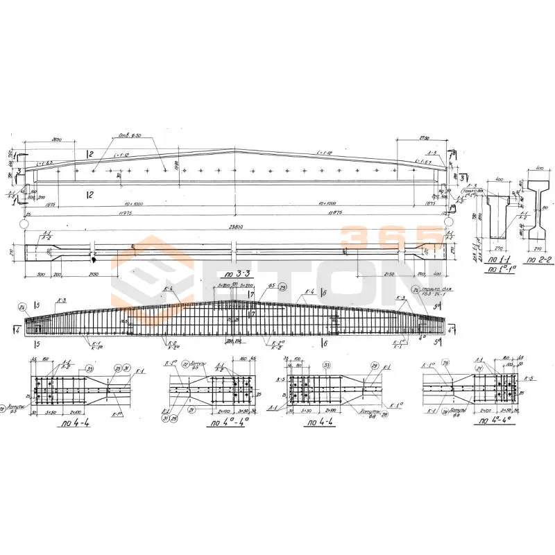 Балки Серия ПК 01-06 1Б 6-24-1