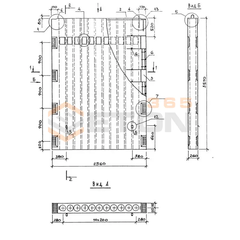 Вентблоки-диафрагмы жесткости Серия 1.034.1-1/90 ВД 36-26-26