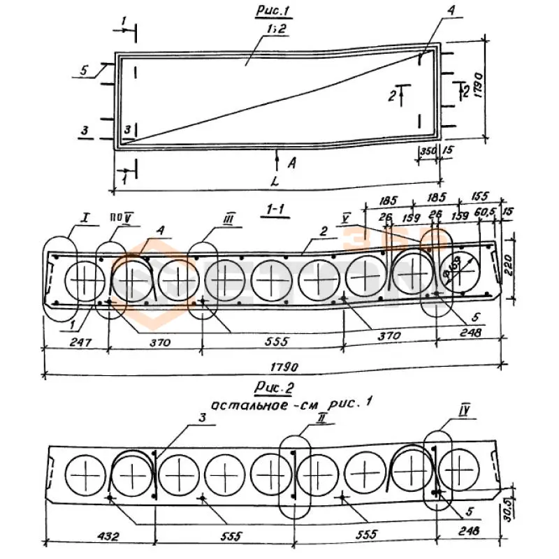 Плиты многопустотные Серия 1.141.1-28с ПК 29-18-6 АIIIт с9 (1.141.1-28с)