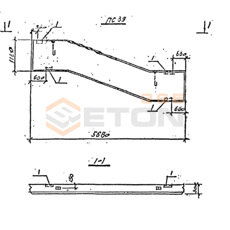 Панели стеновые Серия ВТИ КЖ 01-82 ПС 39 (ВТИ КЖ 01-82)