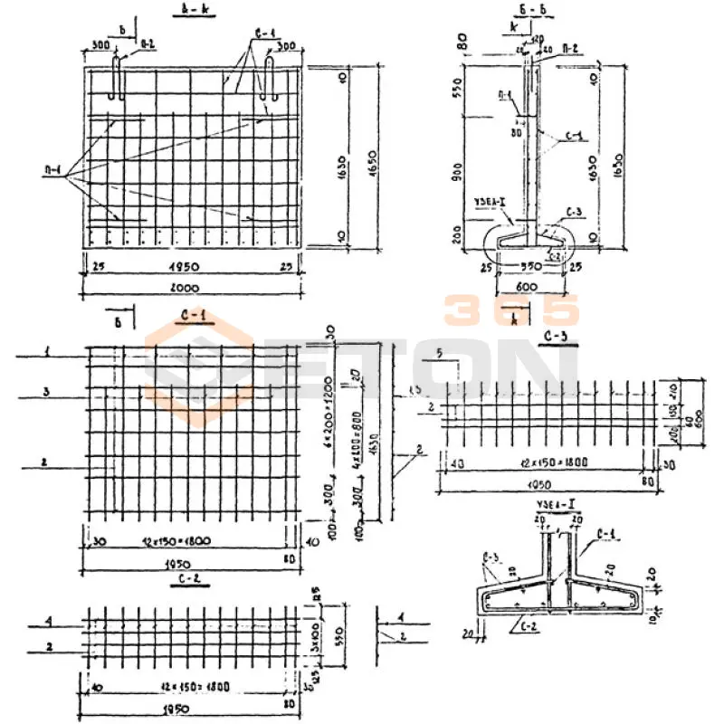 Блоки стеновые Альбом ПС 192 СБ 1 а