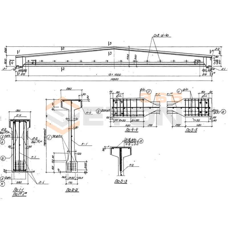 Балки Серия ПК 01-06 Б 3-15-1