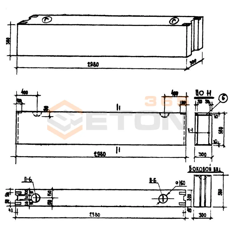 Блоки внутренних стен Серия 1.134-1 ВБ 30-6-3 (1.134-1)