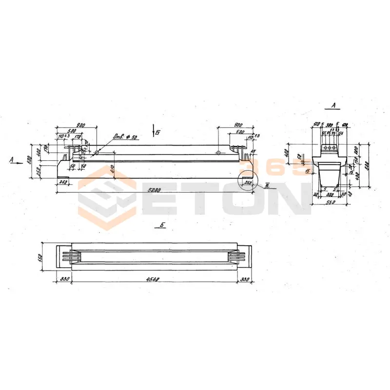 Ригели лестничных клеток Серия 1.420.1-20с РЛ 2-1 с