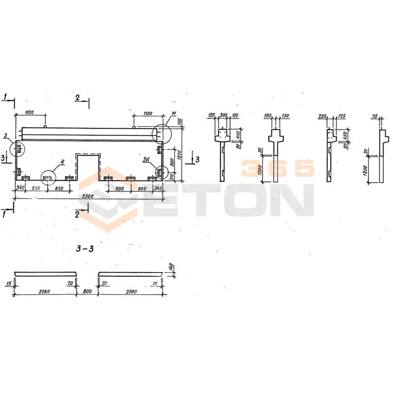 Диафрагмы жесткости серия 1.020-1/87 ( 1.020.1-7, 1.020-1/83, ИИ 04-1, 1.020.1-3пв ) 2ДП 56-20