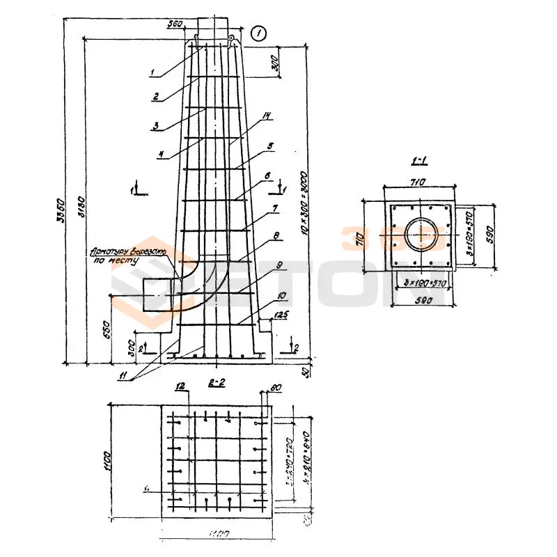 Колонки свечей продувочные Серия 7.402-3 Колонка Д=300