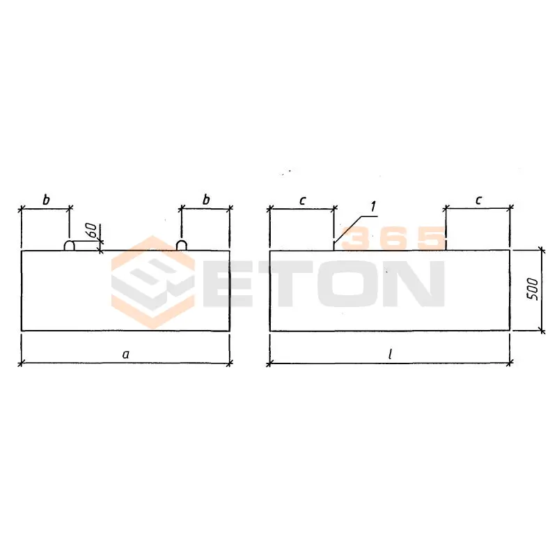 Блоки фундаментные Шифр 1484 БФ 6-99